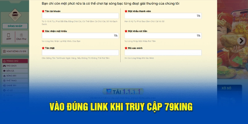 Vào Đúng Link Khi Truy Cập 79KING